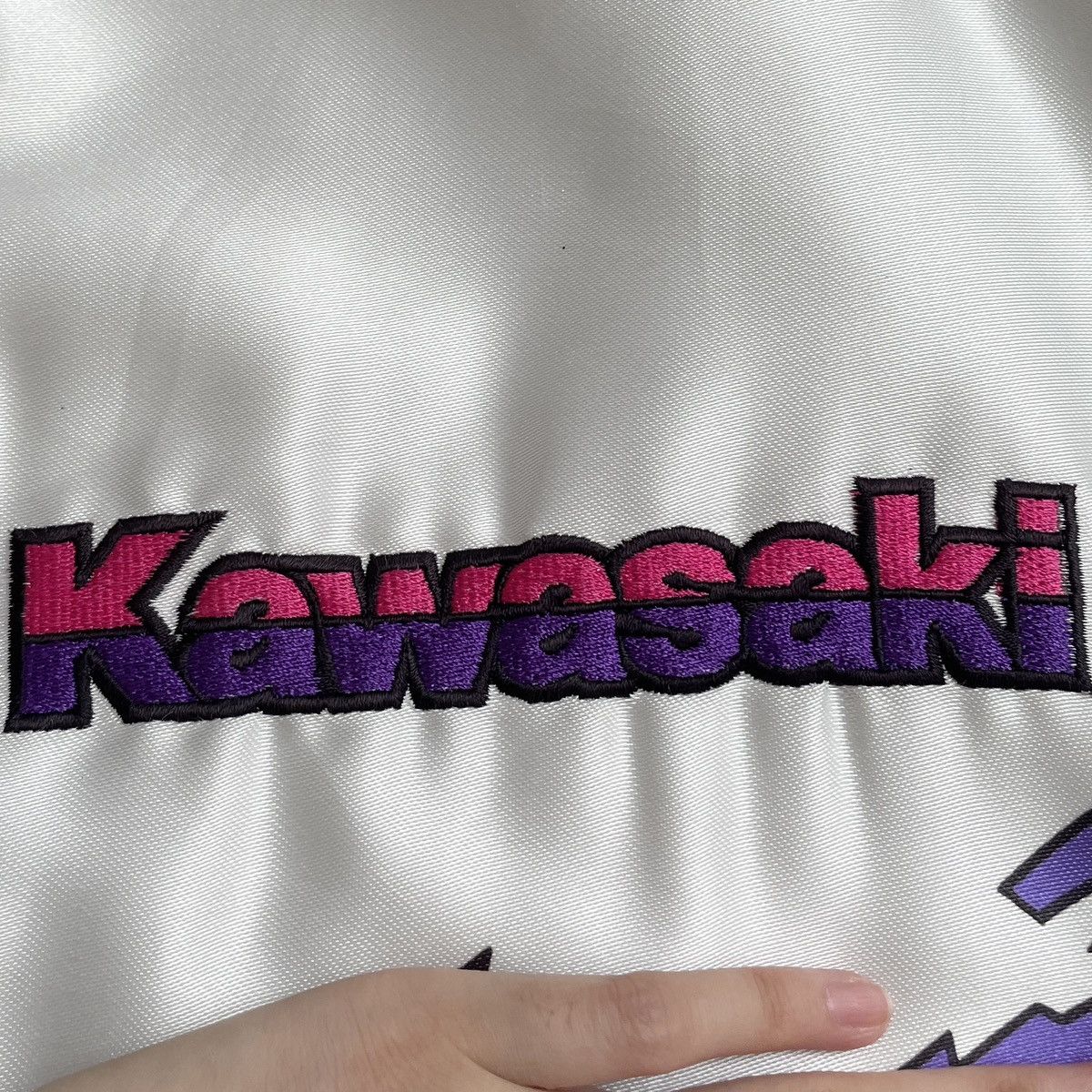 Vintage Vintage Brand Racing Kawasaki Motorcycle Jacket 1990s Size US L / EU 52-54 / 3 - 9 Thumbnail