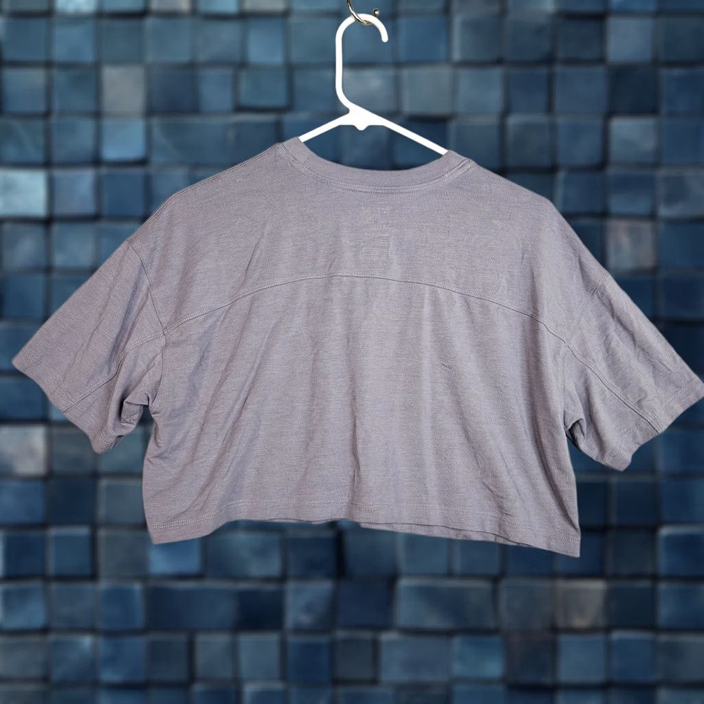 Vintage Flx Women's Dark Gray Cropped Short Sleeve Tee Size Small Size 28" / US 6 / IT 42 - 1 Thumbnail