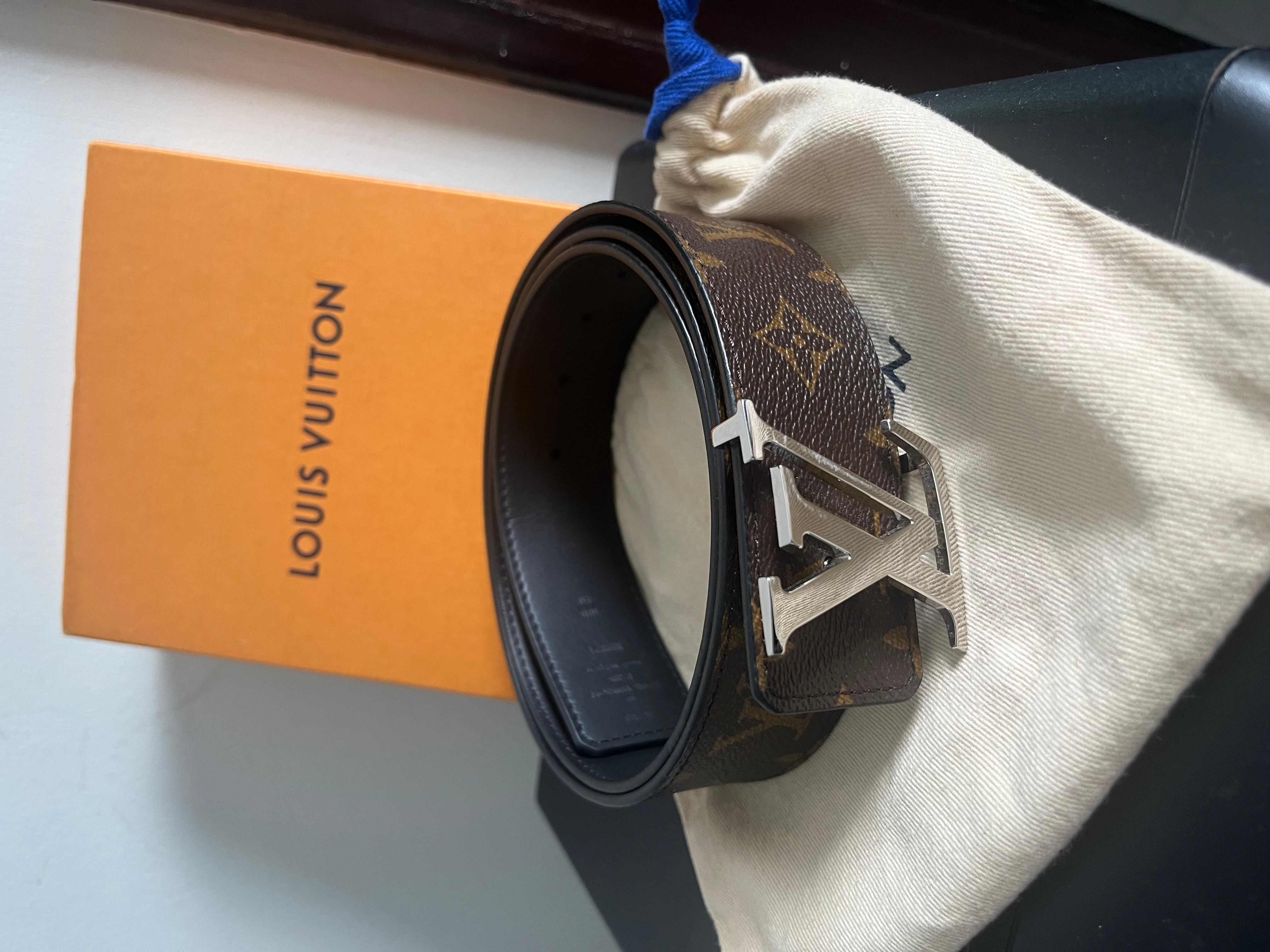 Louis Vuitton Monogram LV Initiales 40mm Reversible Belt, Grey, 100 *Stock Confirmation Required