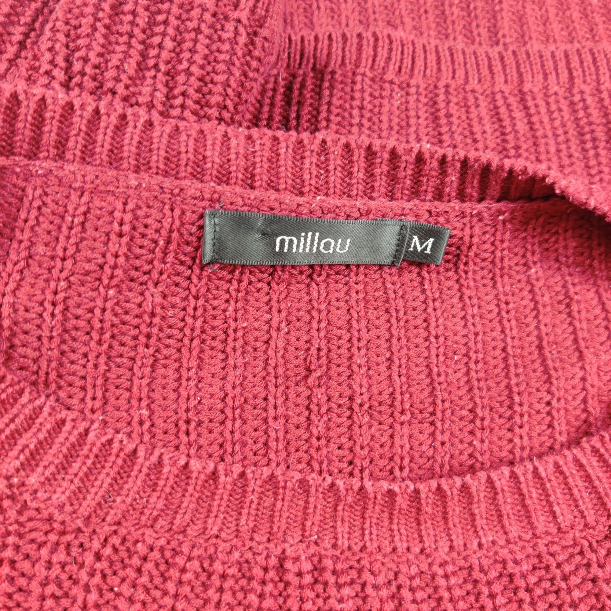 Other Millau Womens Crop Sweater M Burgundy Pullover Chunky Knit L Size M / US 6-8 / IT 42-44 - 10 Thumbnail