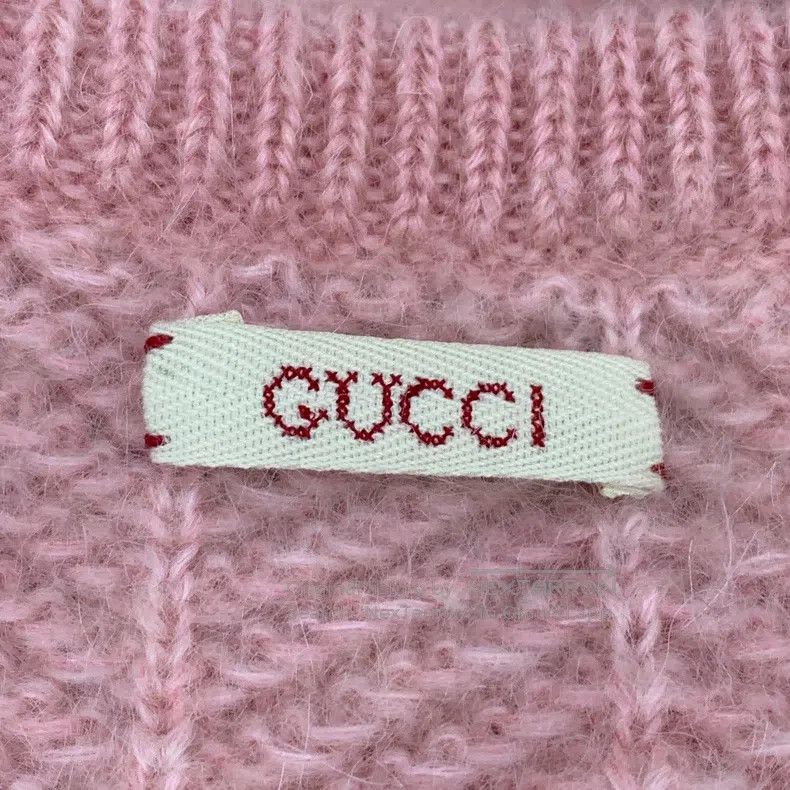 Gucci Gucci Light pink deer inlaid horsehair round-neck long-sle Size M / US 6-8 / IT 42-44 - 6 Thumbnail