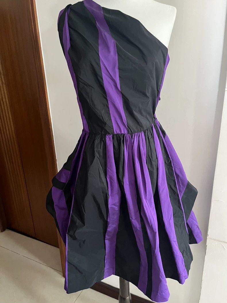 Vivienne Westwood Vivienne Westwood Purple and black single-shoulder punk dr Size XS / US 0-2 / IT 36-38 - 2 Thumbnail