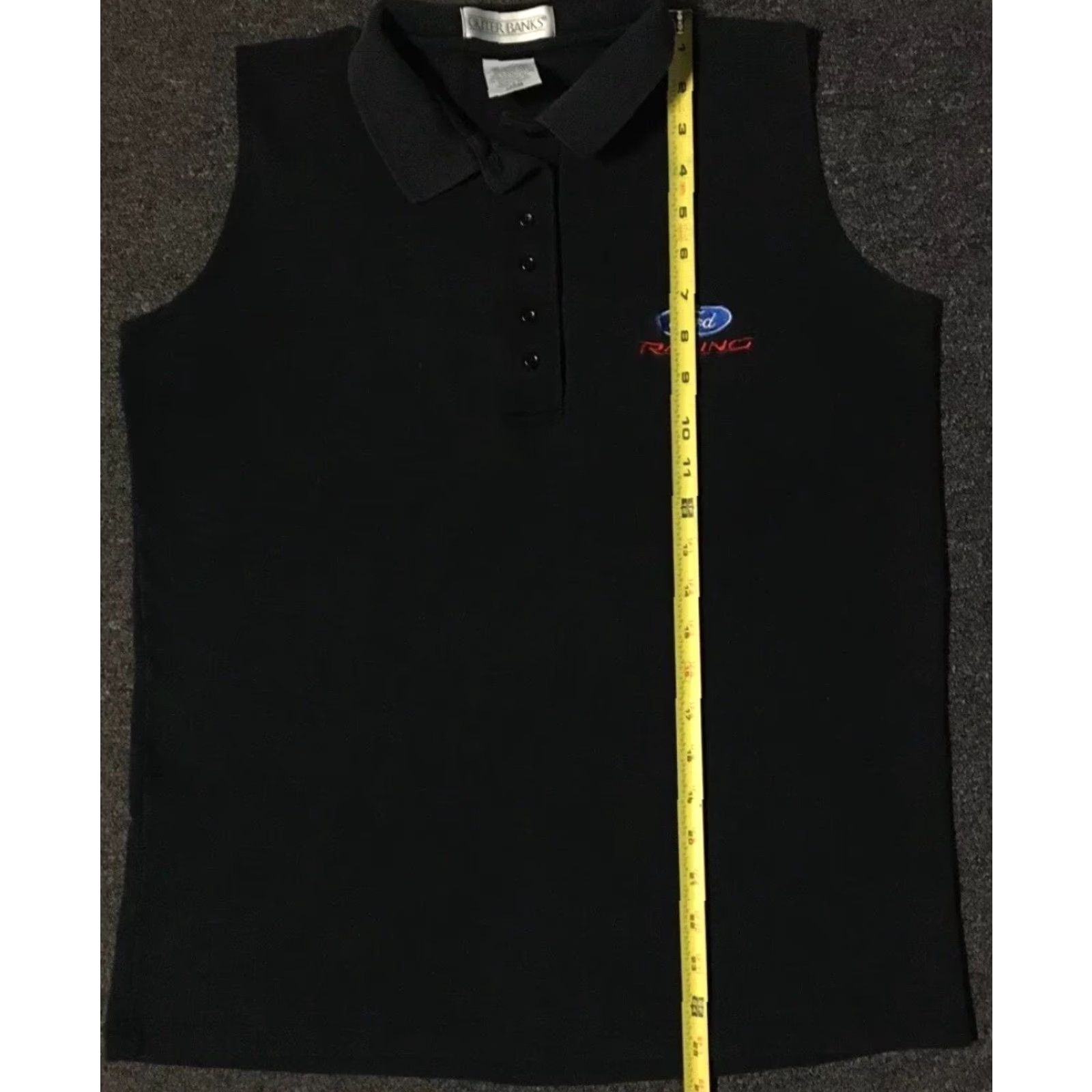Ford Vtg 90s Ford Racing Sleeveless Polo Shirt L Women Black Harley Biker Grunge 80s Politician? Size L / US 10 / IT 46 - 5 Thumbnail