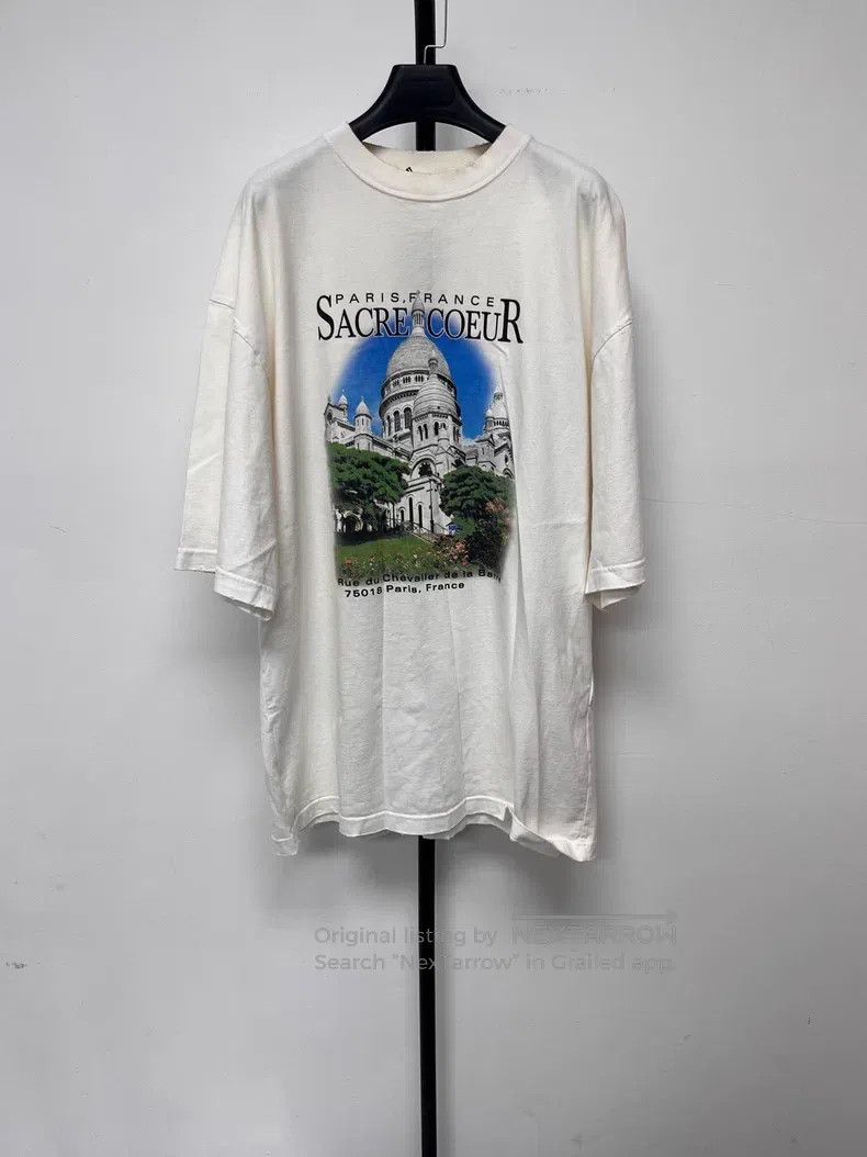 Balenciaga Balenciaga Architectural Letter Print Pattern Round Neck L Size XS / US 0-2 / IT 36-38 - 1 Thumbnail