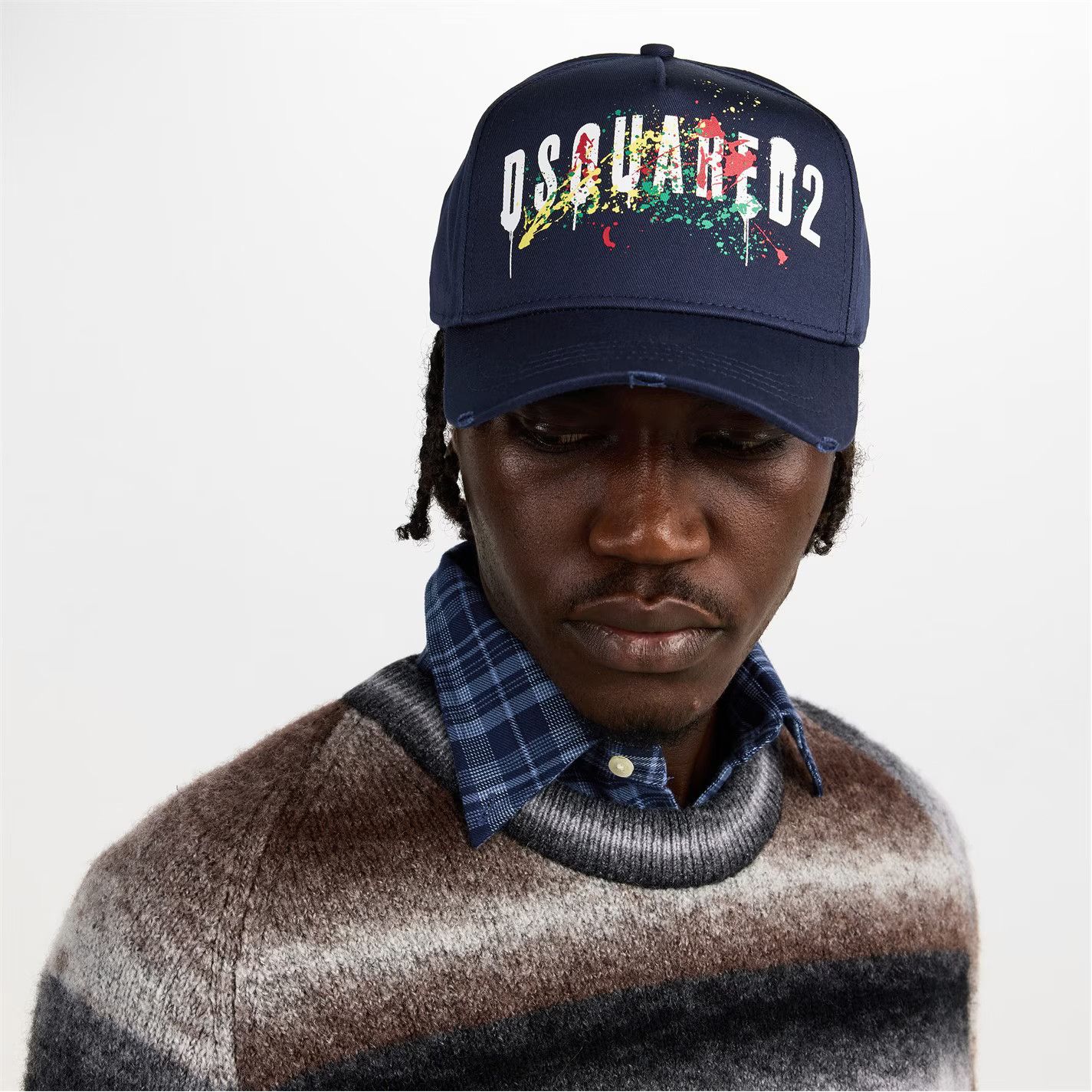 Dsquared2 o1g2r1mq0426 Size: OS / Splat Baseball Hat / Cap in Navy Size ONE SIZE - 3 Thumbnail