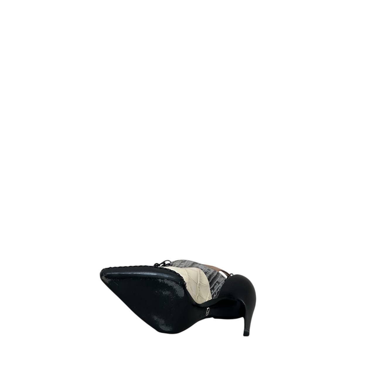 Dior Dior Nomade FW16 Crocodile-Embossed Leather Heels 38 Size US 7 / IT 37 - 8 Thumbnail