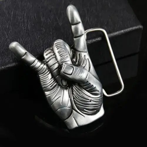 Japanese Brand × Vintage Rocker Satan Hand Gesture Belt Buckles ( no belt ) Size ONE SIZE - 1 Thumbnail