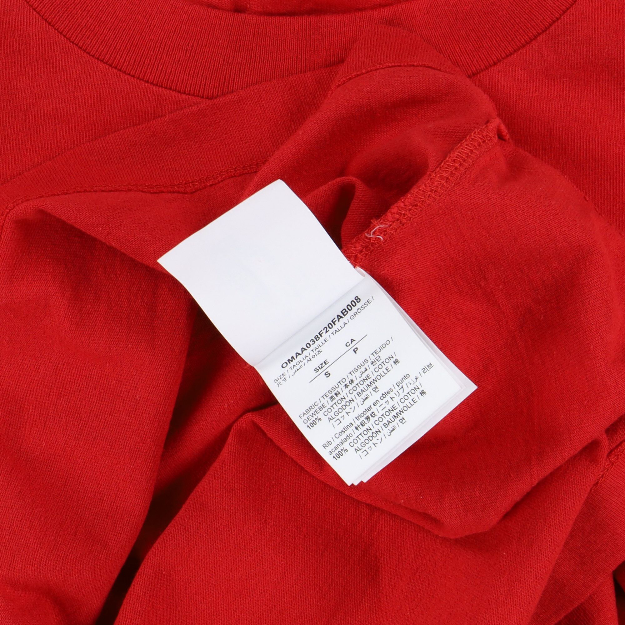 Off-White Red Cut Here Arrows Oversized T-Shirt Size US S / EU 44-46 / 1 - 8 Thumbnail