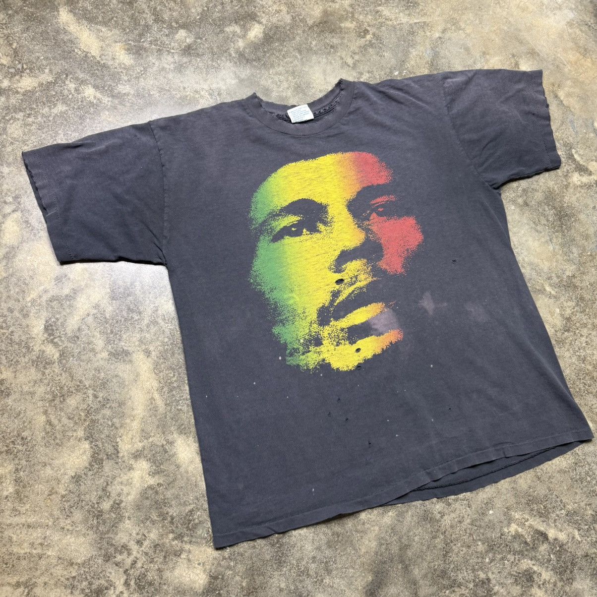 Vintage vintage bob marley faded black emancipate mental slavery tee Size US XL / EU 56 / 4 - 2 Thumbnail