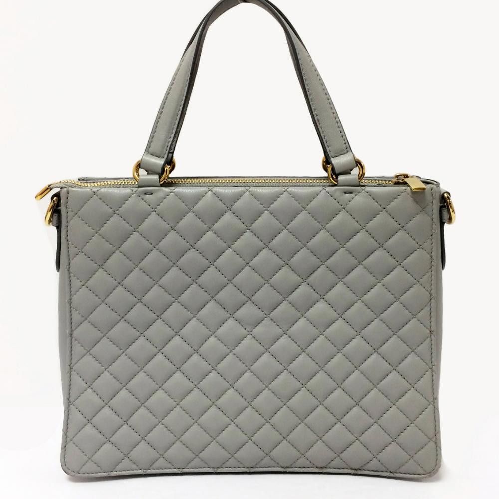 Salvatore Ferragamo Salvatore Ferragamo Pearl Grey Leather Bag Size ONE SIZE - 8 Thumbnail