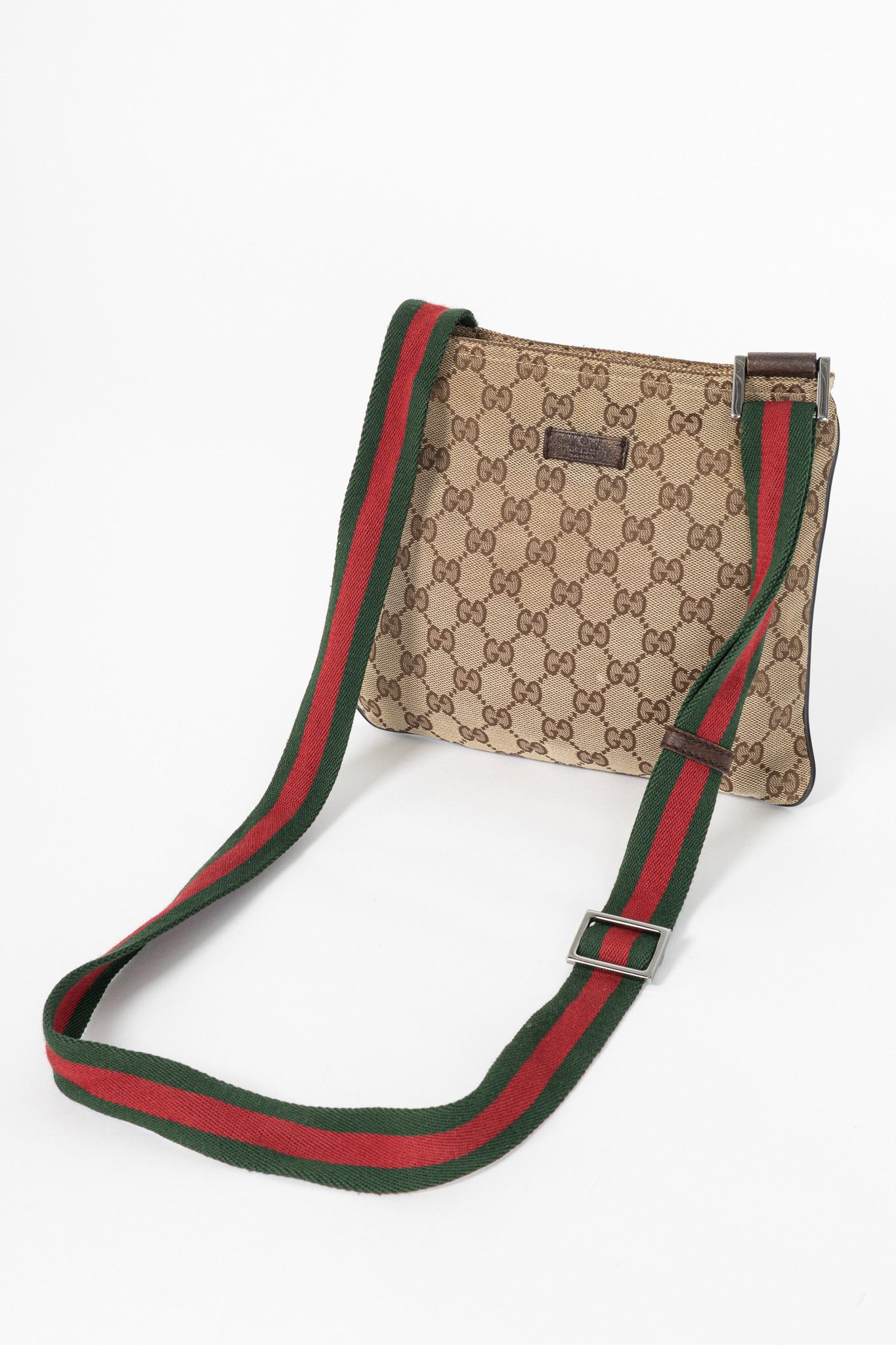 Gucci Gucci Beige GG Canvas Web-Strap Shoulder Bag Size ONE SIZE - 5 Thumbnail