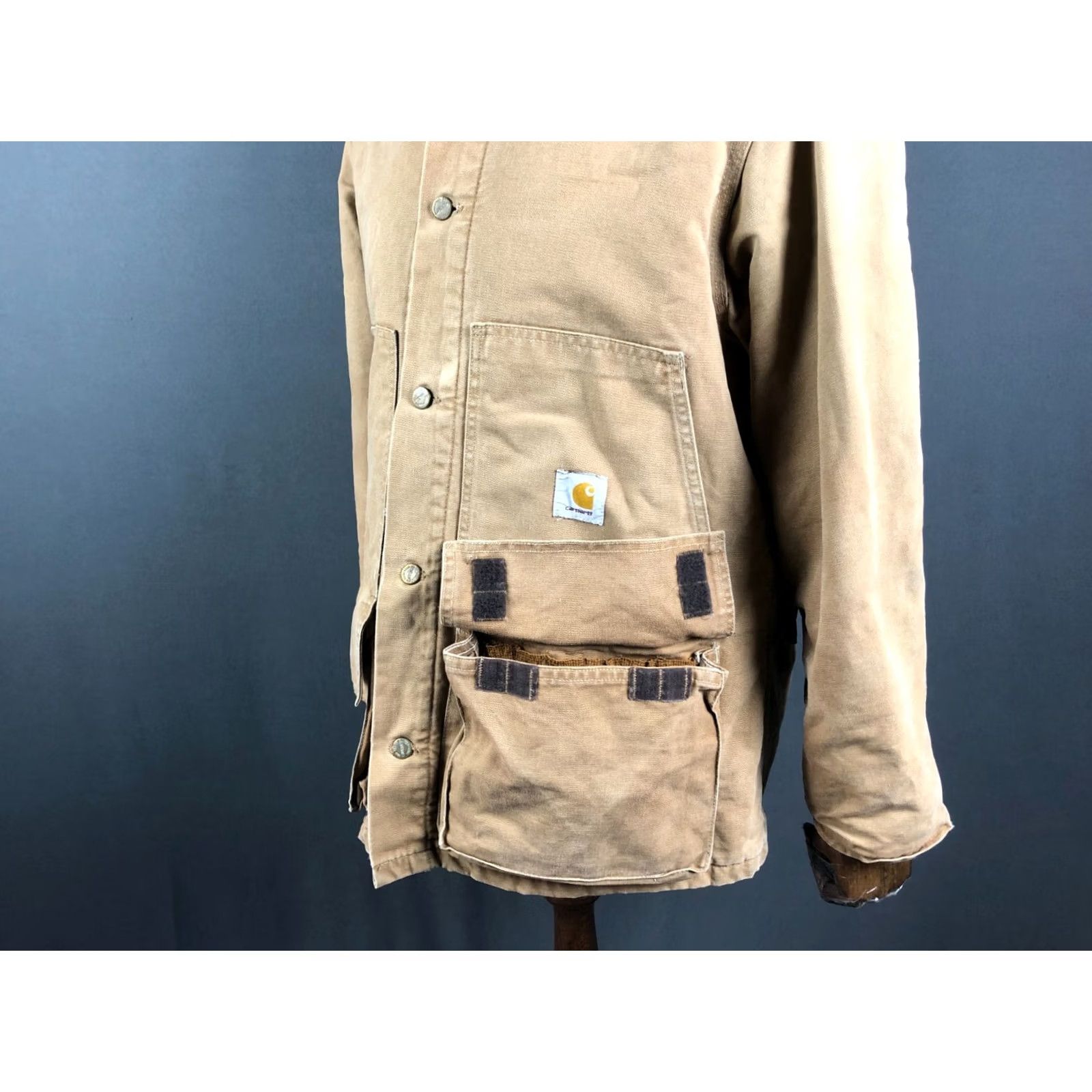 Carhartt Carhartt Jacket Men XL Cotton Yellow Denim Solid Button Pockets Logo Casual Fall Spring Classic Jacket Mens XL Yellow Carhartt Size US XL / EU 56 / 4 - 7 Thumbnail