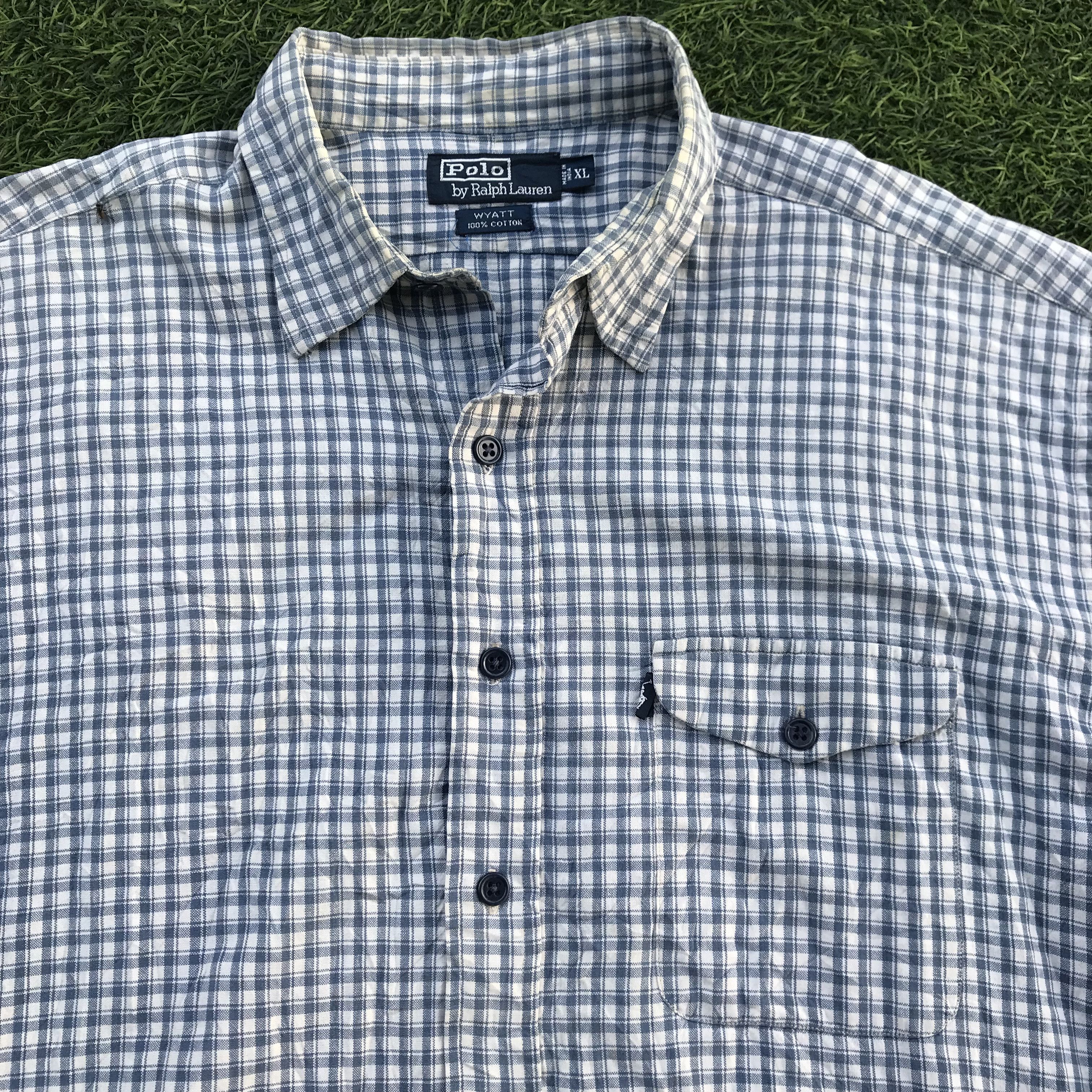 Polo Ralph Lauren × Vintage Vintage archive Polo ralph lauren Wyatt shirt checkered Size US XL / EU 56 / 4 - 2 Thumbnail