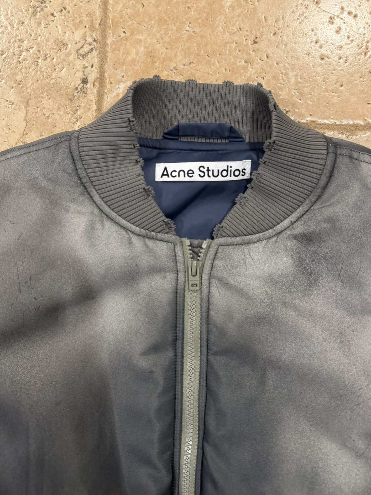 Acne Studios Acnes Studios Olana Distressed Wash Green Bondage Bomber Size US M / EU 48-50 / 2 - 10 Thumbnail