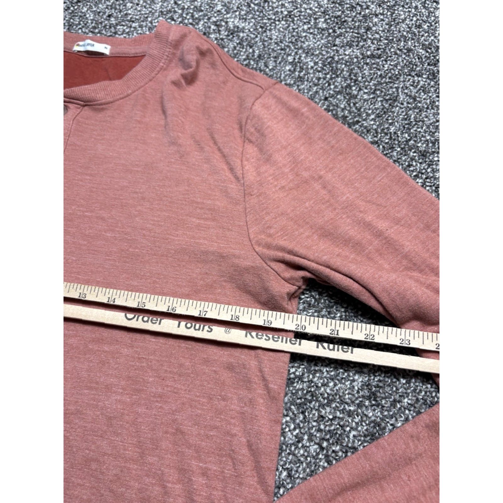 Marine Layer Marine Layer Double Knit Henley Shirt Mens M Orange Long Sleeve Pullover Size US M / EU 48-50 / 2 - 4 Thumbnail