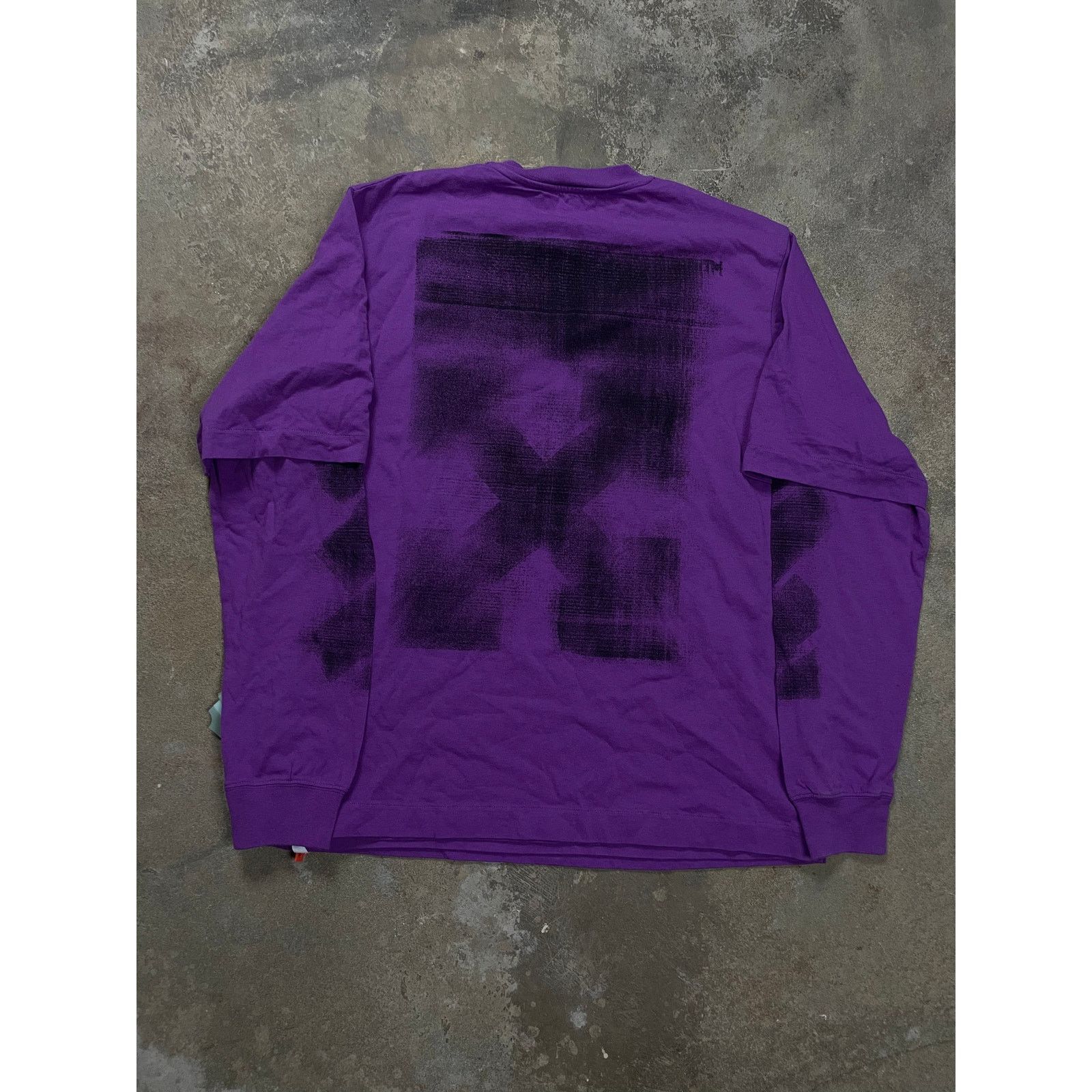 Off-White Off White Purple Jumbo Arrow Double LS Tee XL Size US XL / EU 56 / 4 - 2 Thumbnail