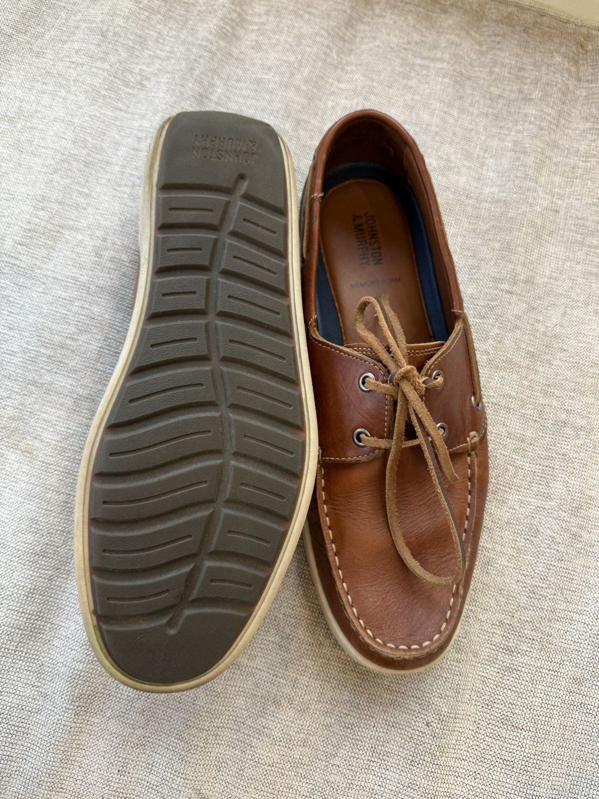 Johnston & Murphy Johnston & Murphy Leather Boat Shoes (sz 8.5) Size US 8.5 / EU 41-42 - 5 Thumbnail