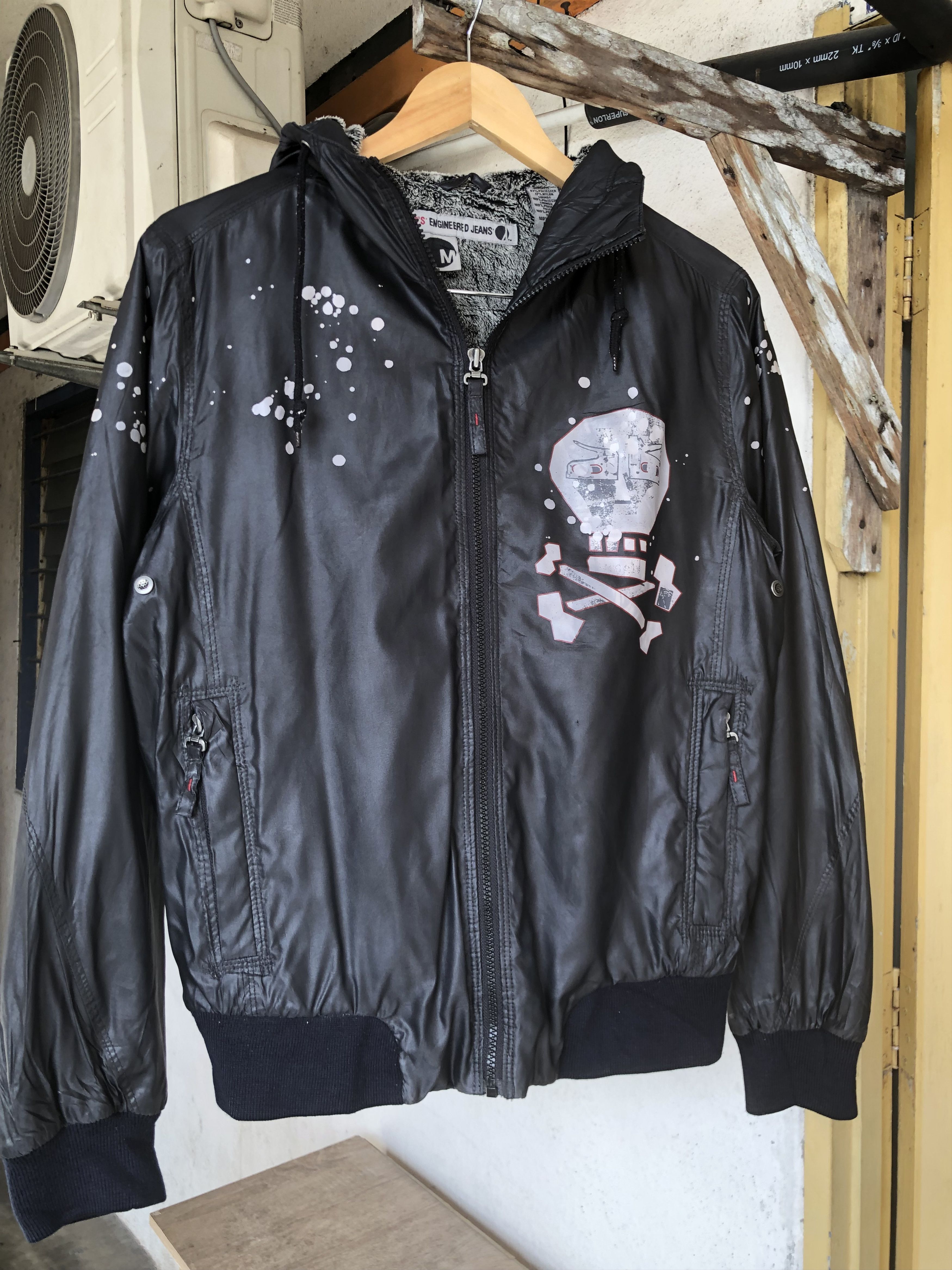 Levi's Rare🔥 Levis Engineered Jeans Skull Prited Bomber Jacket Size US M / EU 48-50 / 2 - 2 Thumbnail