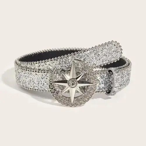 Vintage Moon Rhinestone Belt Size ONE SIZE - 1 Thumbnail