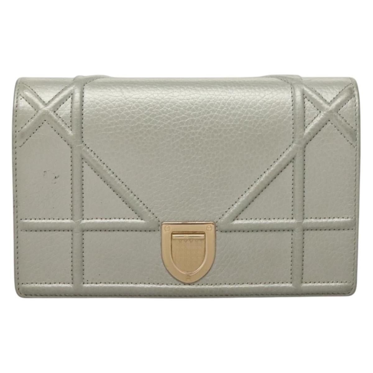 Dior DIOR Diorama Chain Shoulder Bag Leather Silver Size ONE SIZE - 2 Thumbnail