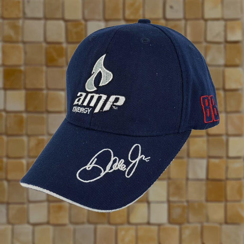 NASCAR VINTAGE NASCAR Hat Baseball Cap Retro Y2K Dale Earnhardt Jr Amp Energy Drink Snapback Blue Adjustable Men Size ONE SIZE - 1 Thumbnail