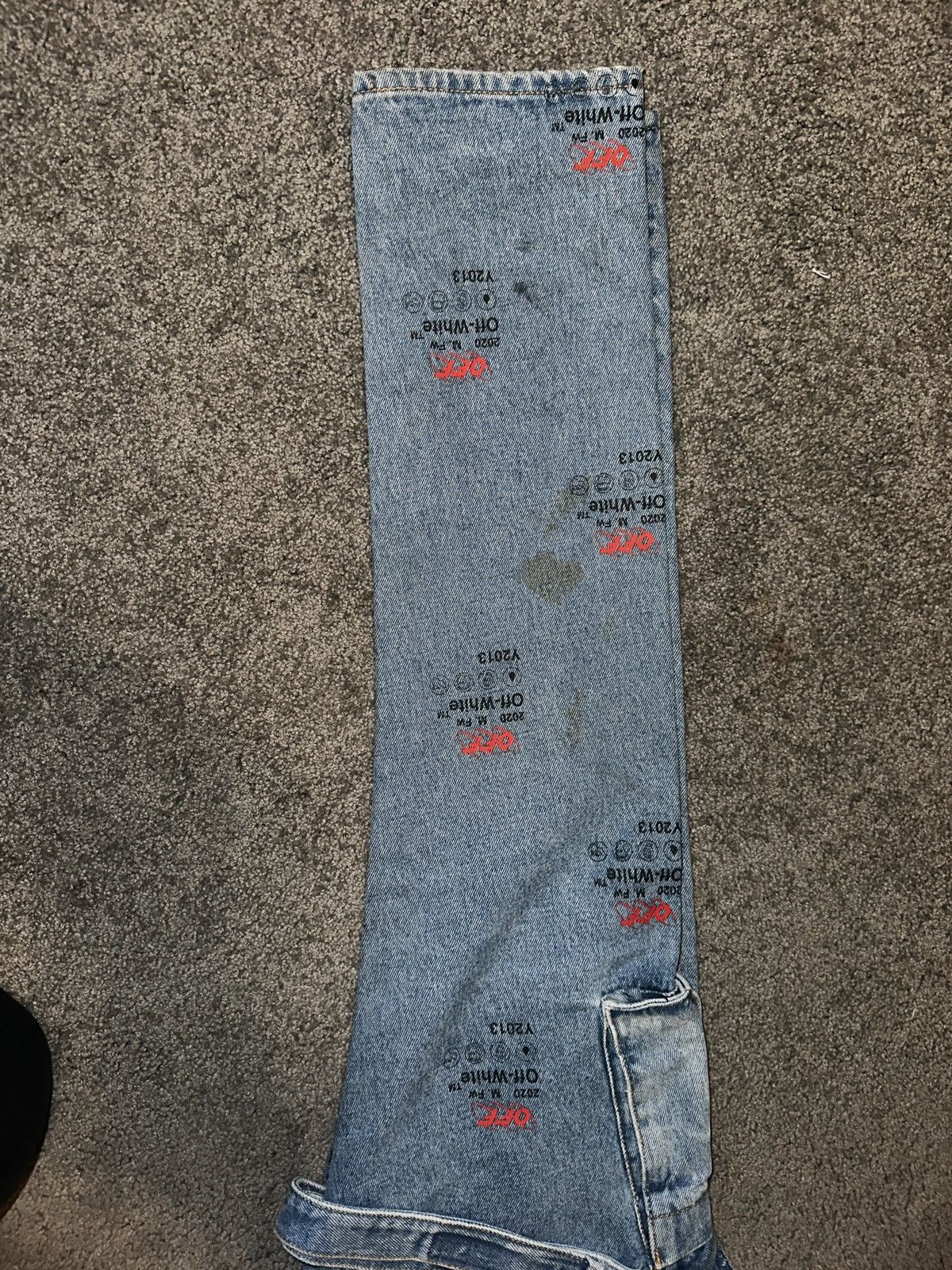 Off-White Off White Repeat Logo Jeans FW19 Size US 30 / EU 46 - 7 Thumbnail