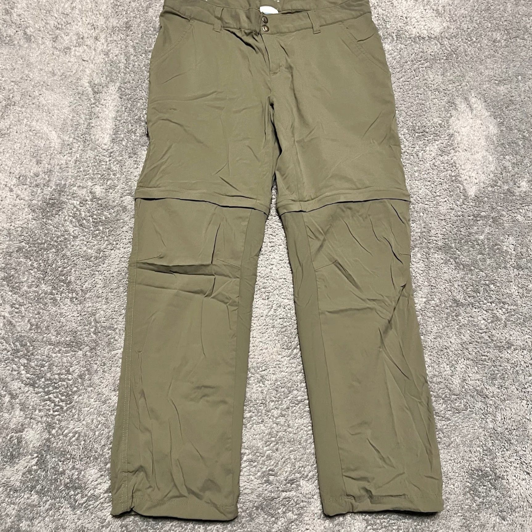 Vintage Columbia Pants Womens 16 Green Zip Off Convertible Shorts Hiking Nylon Cargo Women 16 Green Zip Off Convertible Hiking Nylon Size 38" / US 16 / IT 52 - 2 Thumbnail