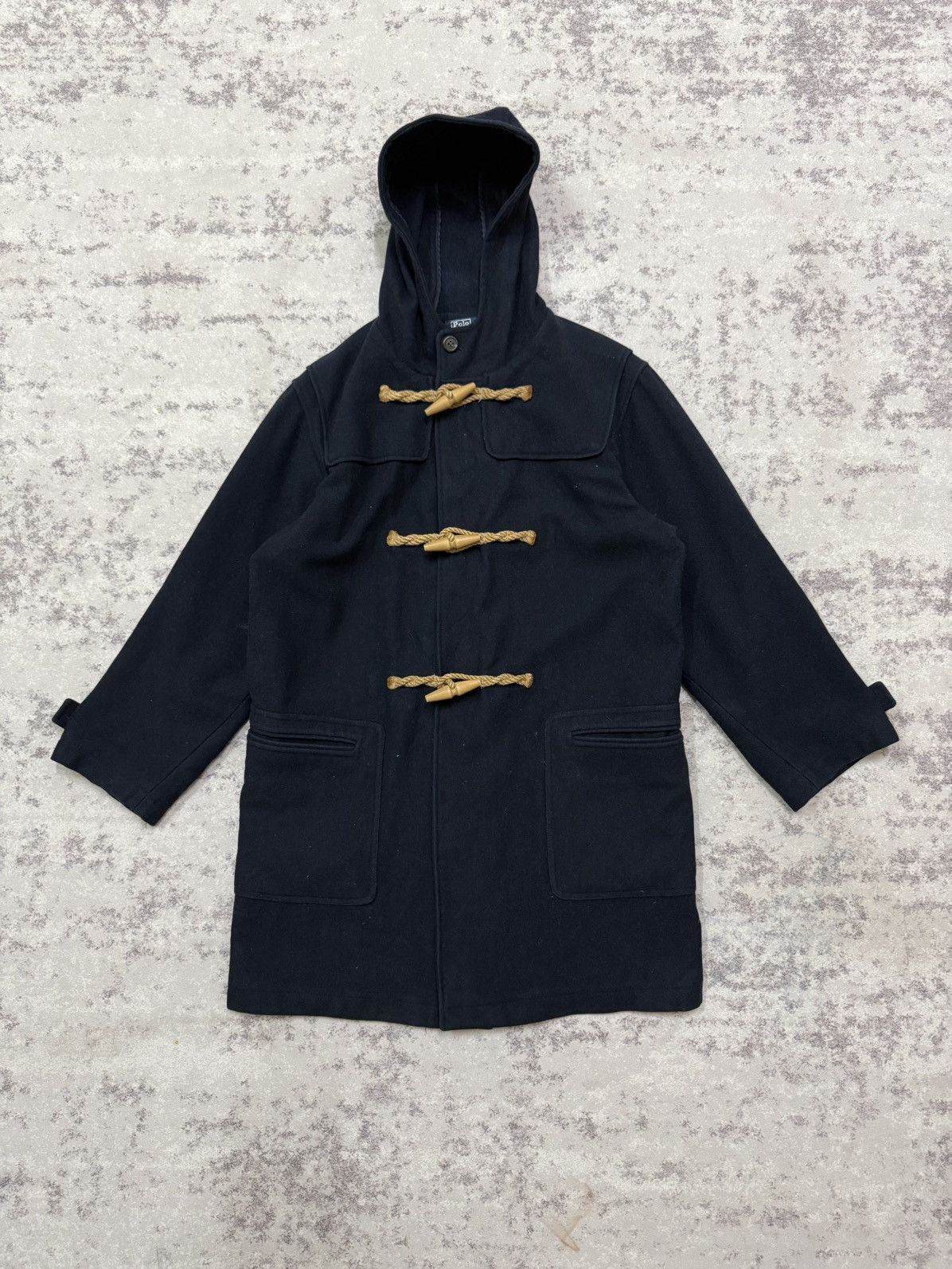 Polo Ralph Lauren Vintage Polo Ralph Lauren Duffle Parka Wool Jacket Hoodie Size S / US 4 / IT 40 - 3 Thumbnail