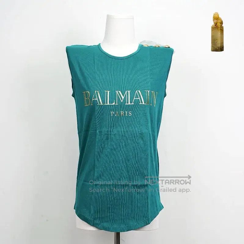 Balmain Balmain Blue Cotton Short Sleeve T-Shirt . Size S / US 4 / IT 40 - 1 Thumbnail