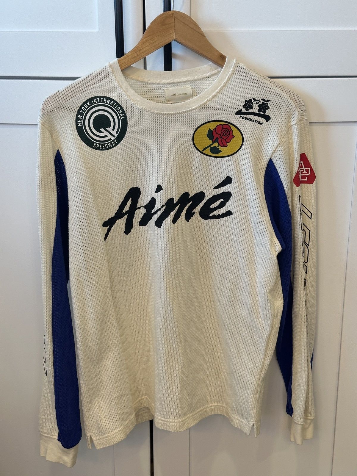 Pre-owned Aimé Leon Dore Mesh Moto Long Sleeve Jersey In Multi