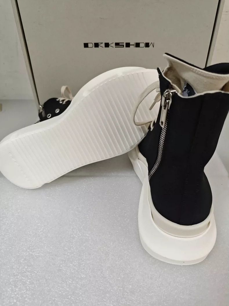 Rick Owens Rick Owens black thick sole canvas high-top sneakers Size US 8.5 / EU 41-42 - 4 Thumbnail