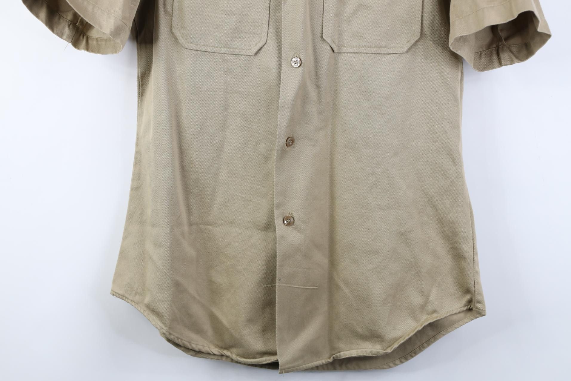 Vintage Vintage 70s Vietnam War Short Sleeve Button Shirt Khaki USA Size US S / EU 44-46 / 1 - 3 Thumbnail