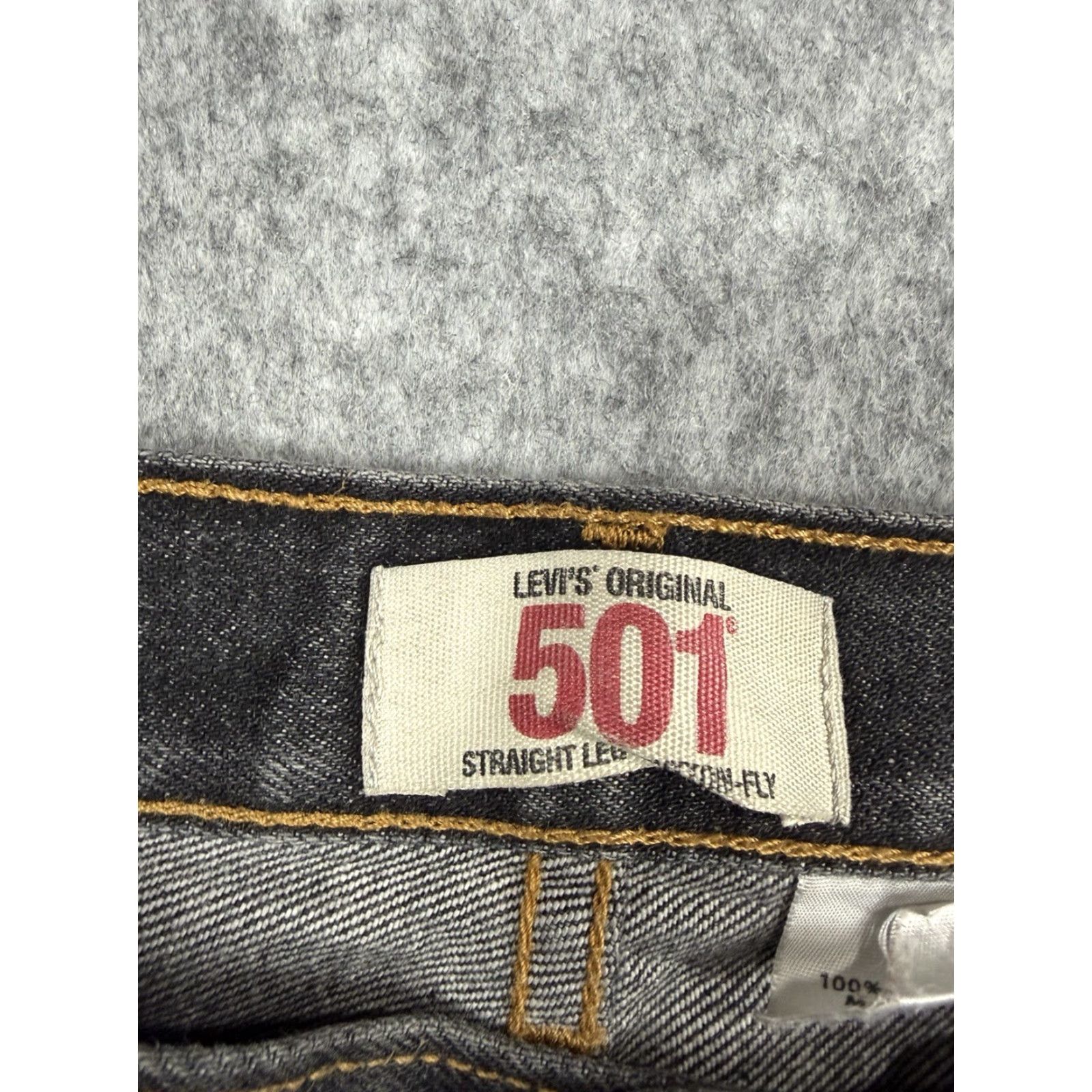 Levi's VINTAGE Levi's 501 Jeans Men 40x32 Black Button Fly Straight Leg Red Tag Jeans Mens Regular 40 Jeans 501 Series USA Modern Classic Size US 40 / EU 56 - 5 Thumbnail