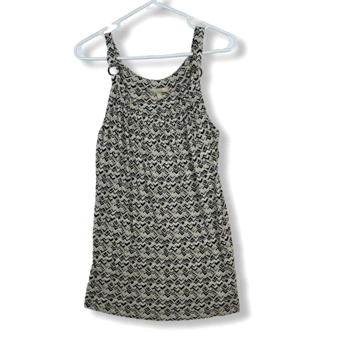 Banana Republic Banana Republic Women's Tan Sleeveless Mini Dress Geometric Size M - Exc W 211 (Bust, Crew Neck) Size M / US 6-8 / IT 42-44 - 2 Thumbnail