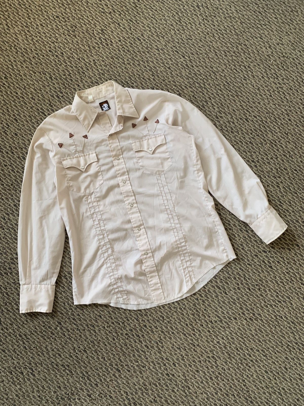 Vintage Vintage 1980s Karman Western Style Pearl Snap Button Up Size US M / EU 48-50 / 2 - 1 Thumbnail
