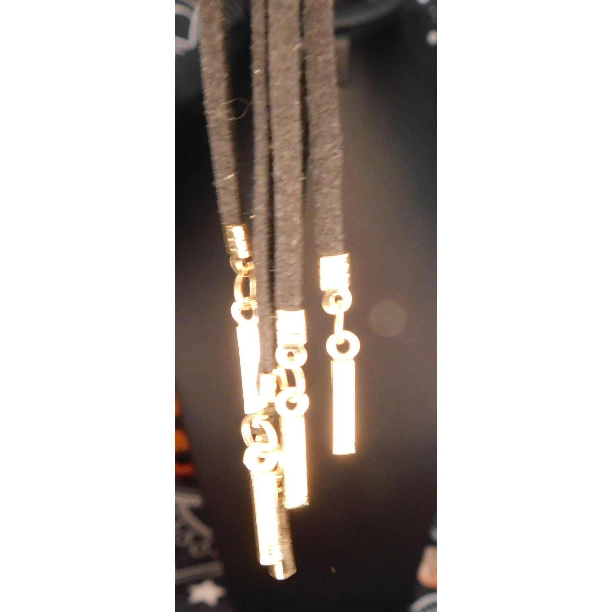 Other Gothic Long Black Faux SuedeTassel Necklace Size ONE SIZE - 2 Thumbnail