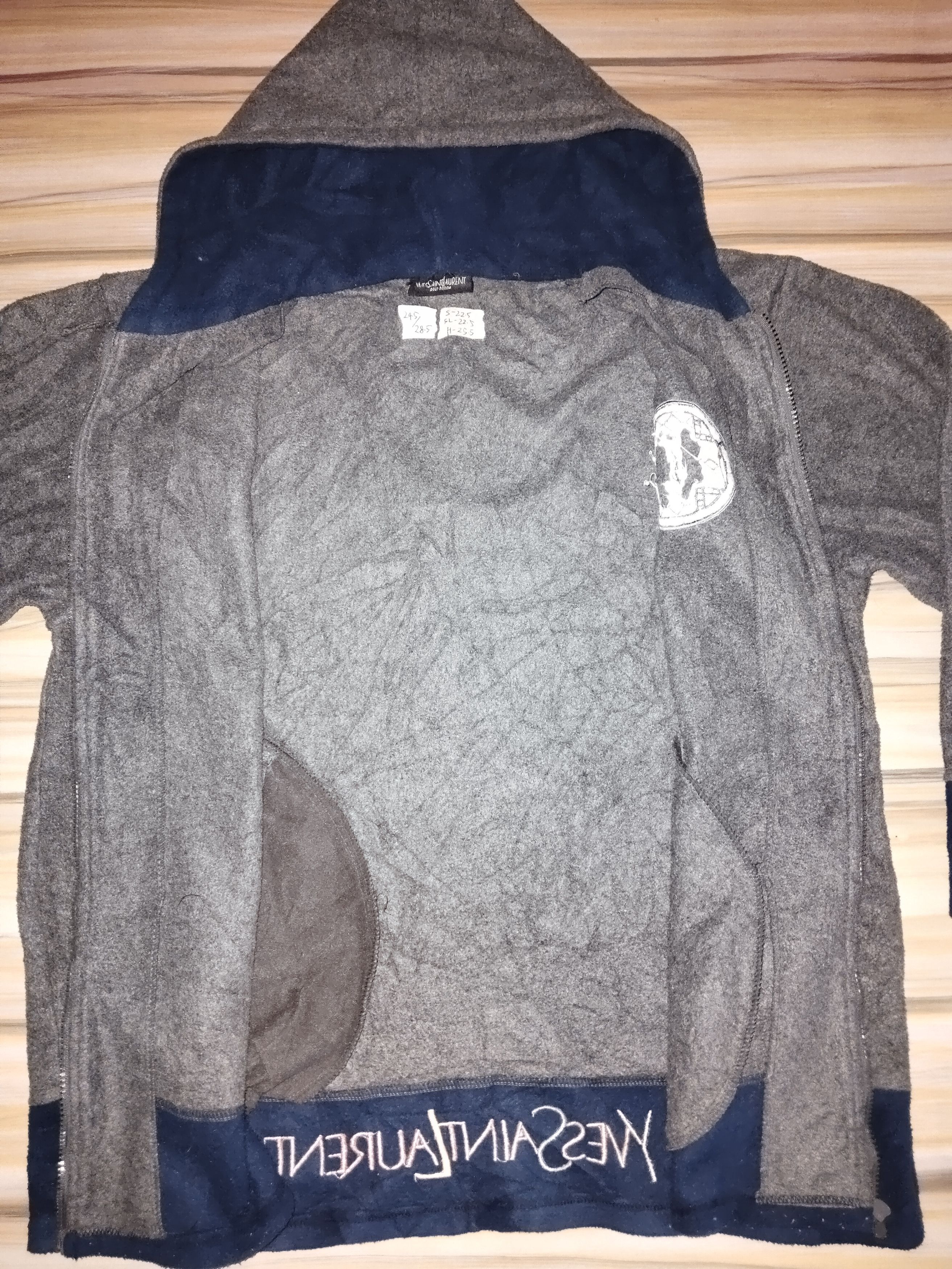 Yves Saint Laurent YVES SAINT LAURENT Fleece Hoodie Jacket Size US M / EU 48-50 / 2 - 6 Thumbnail