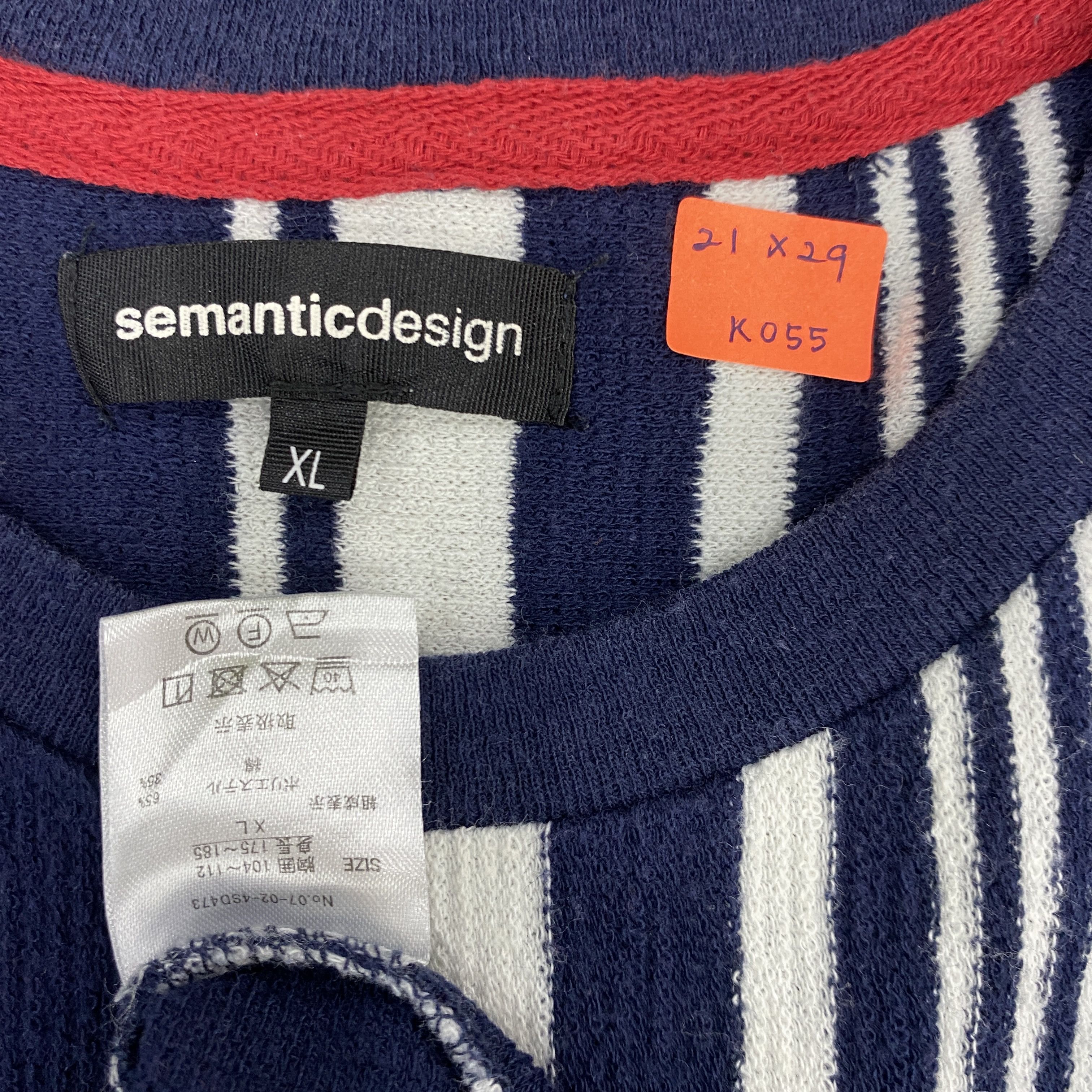 Japanese Brand Stripe T-shirt In Navy,Red & White Size US L / EU 52-54 / 3 - 3 Thumbnail