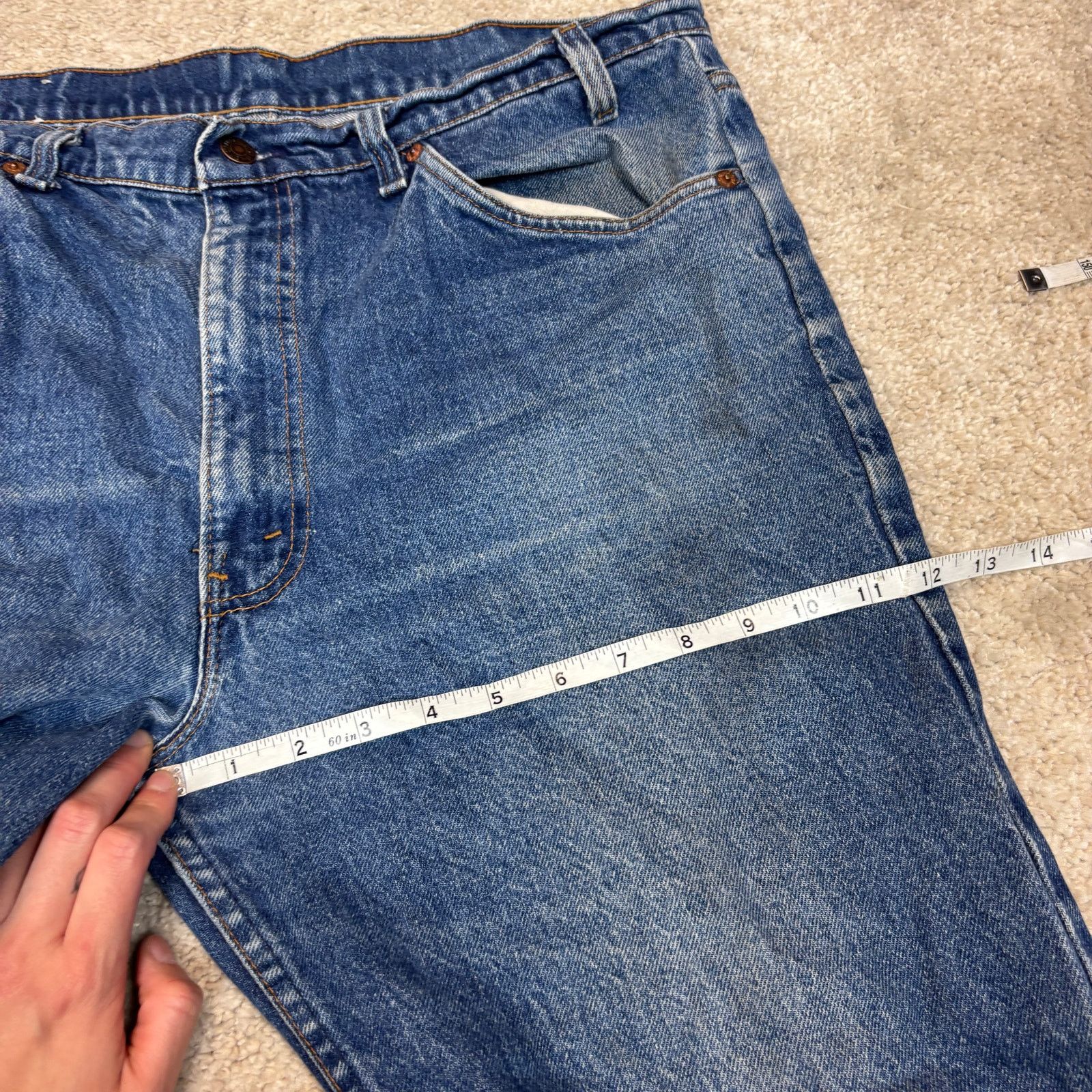 Levi's × Vintage VTG 80s Levi's 517 Orange Tab Boot Cut Jeans 38x32 (36x30) Size US 38 / EU 54 - 10 Thumbnail