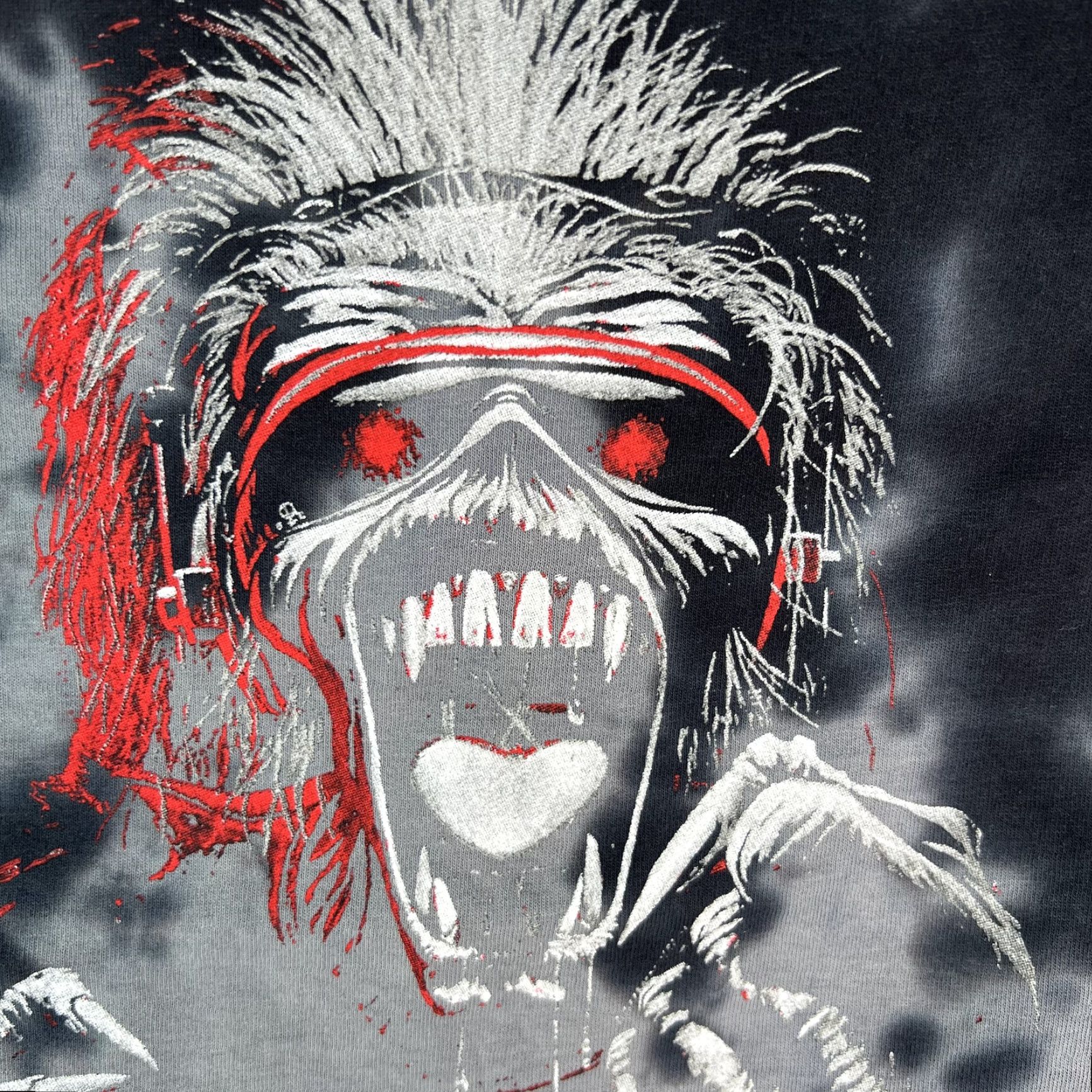 Area Iron Maiden T Shirt Mens Size Large Gray Tie Dye Short Sleeves Dead One A Real Size US L / EU 52-54 / 3 - 4 Thumbnail