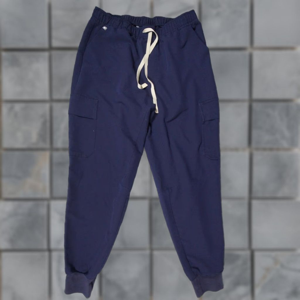 Vintage FIGS Pants Mens Large Blue Jogger Scrub Technical Bottom Nurse Workwear Stretch Mens Size US 33 - 1 Thumbnail