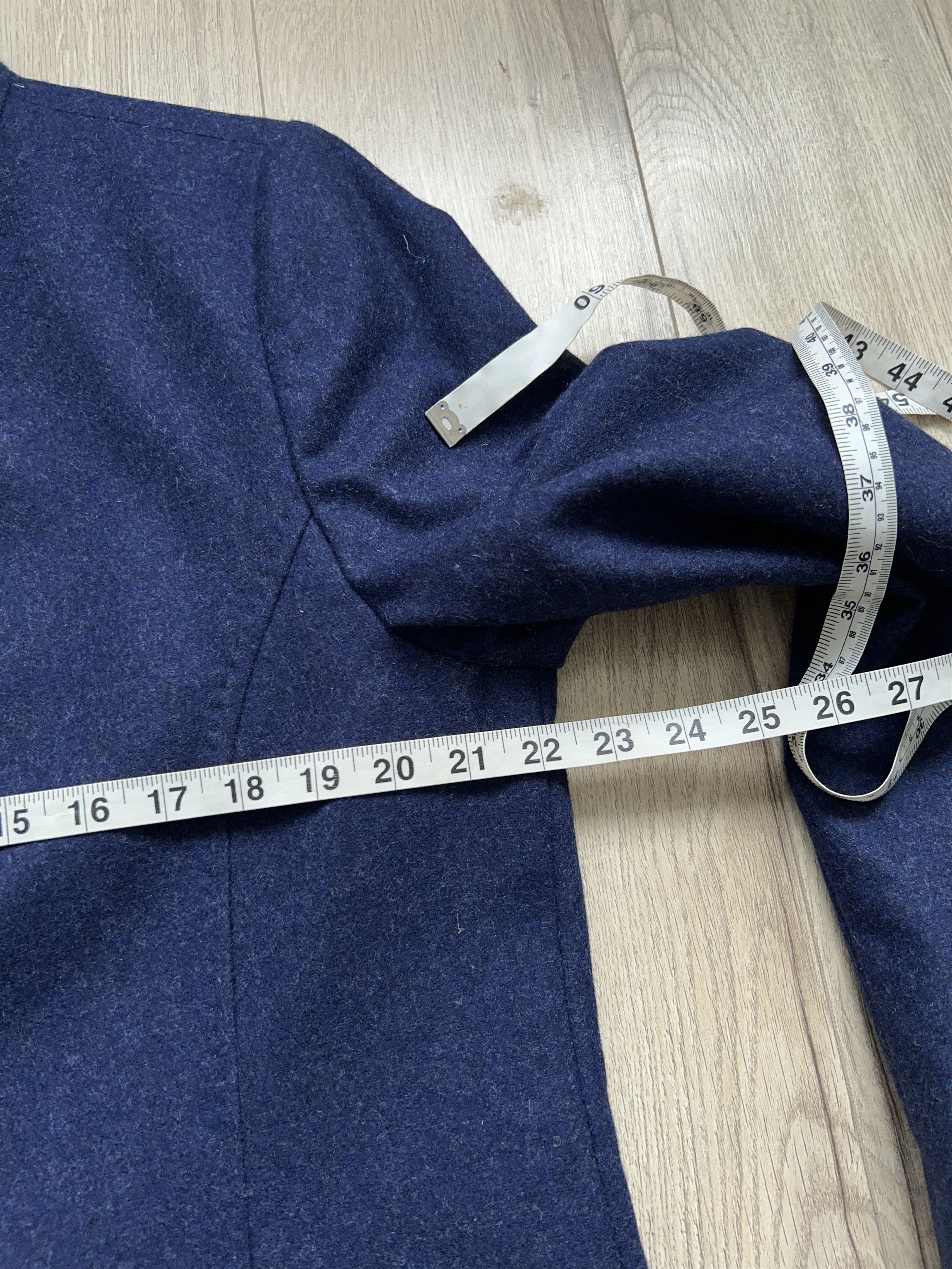 Vintage The House of Bruar Wool Coat Jacket Navy Blue Size US 16 Size XL / US 12-14 / IT 48-50 - 6 Thumbnail