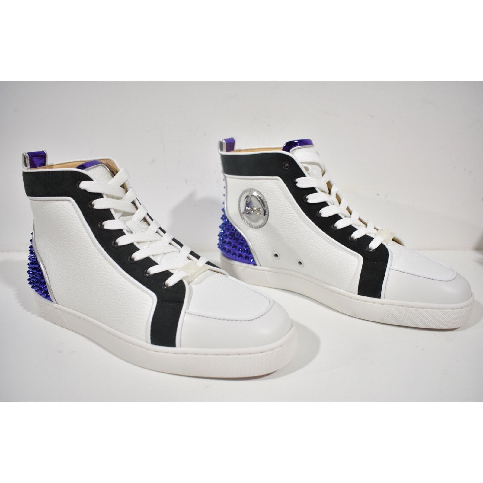 Christian Louboutin Christian Louboutin Mens Rantus Spikes White High Top Sneake Size US 10.5 / EU 43-44 - 3 Thumbnail