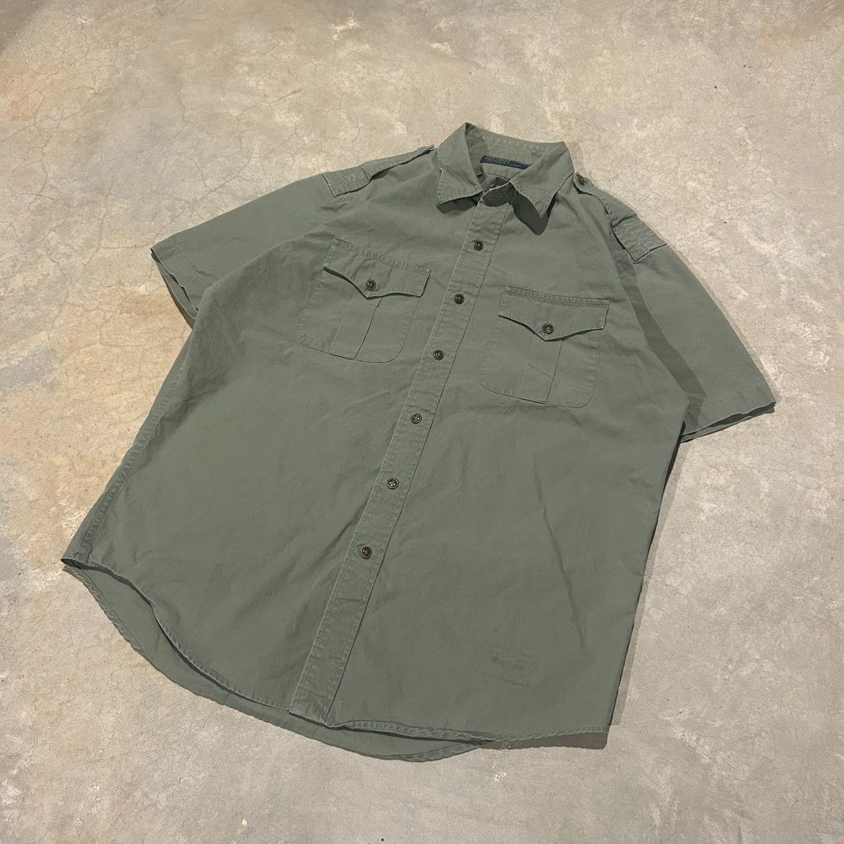 Polo Ralph Lauren × Vintage Vintage Polo Ralph Lauren Stenciled Safari Button Up Shirt Size US L / EU 52-54 / 3 - 2 Thumbnail