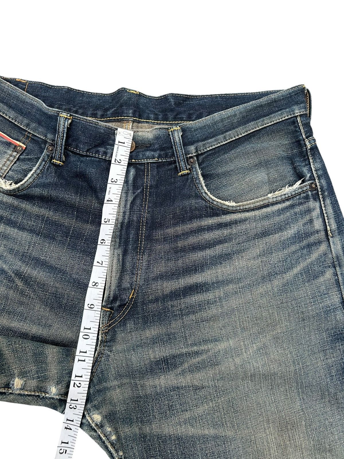 Kapital Vintage Buckle Back Edwin Selvedge Distressed Denim Jeans Size US 39 - 20 Thumbnail