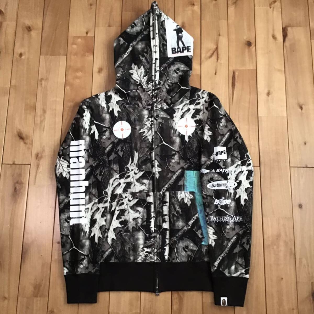 Bape BAPE forest camo full zip hoodie gray a bathing ape Size US S / EU 44-46 / 1 - 1 Thumbnail