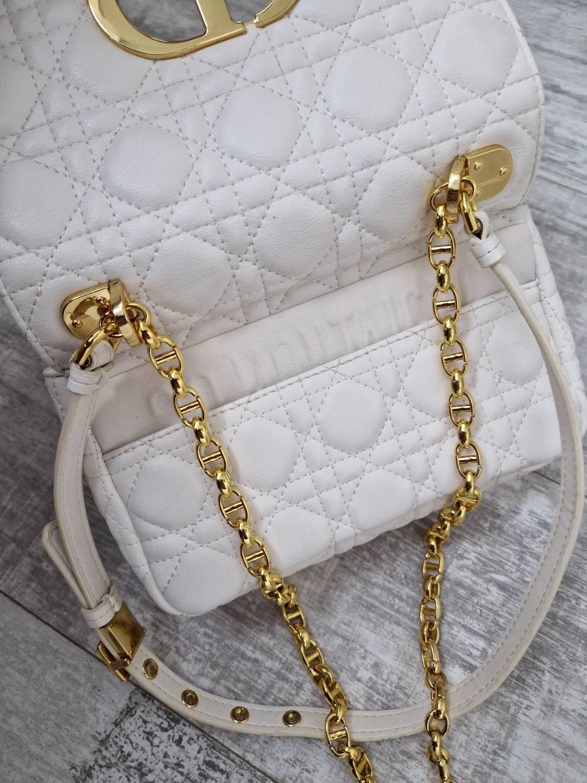 Dior Small Dior Caro bag ivory supple cannage calfskin Size ONE SIZE - 10 Thumbnail