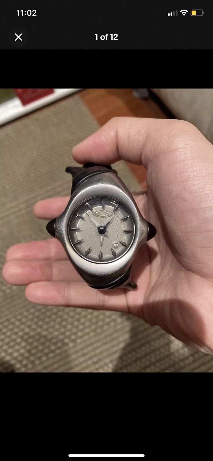 image of Oakley Crush Watch in Silver, Men's