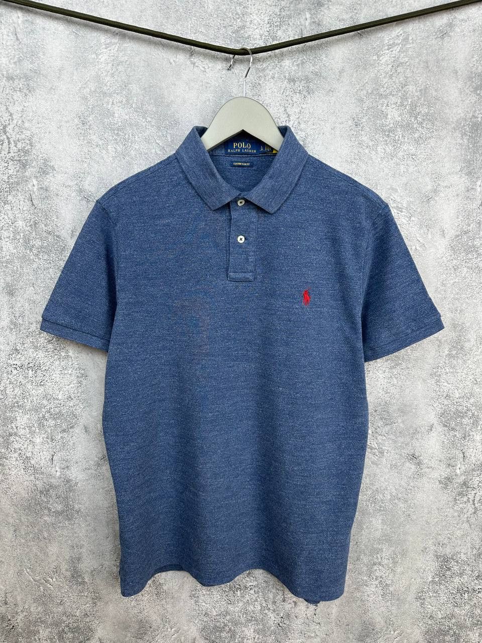 Polo Ralph Lauren Polo Ralph Lauren Polo Shirt Blue Heather Custom Slim Fit SS Size US L / EU 52-54 / 3 - 1 Thumbnail
