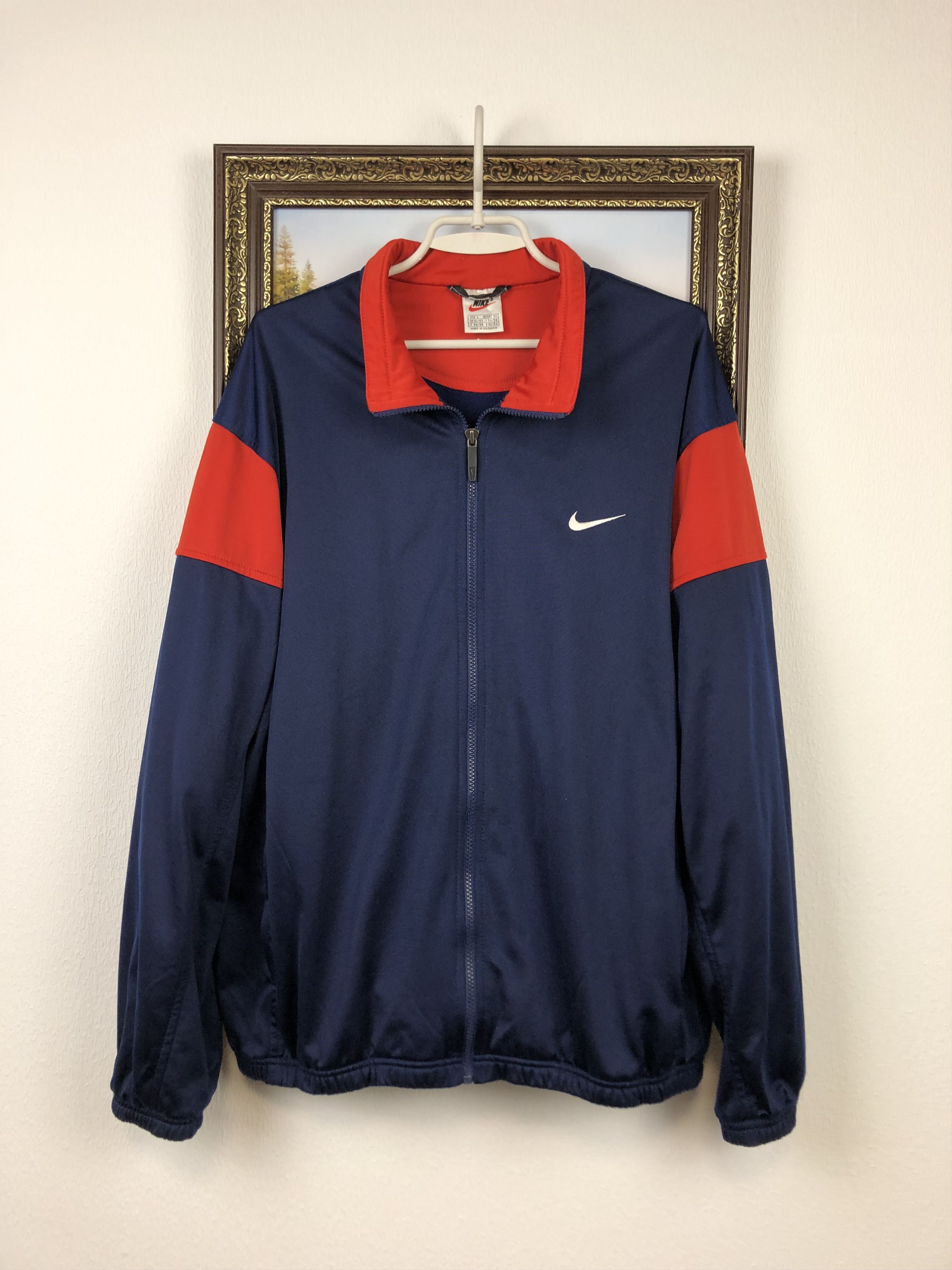 Nike Vintage Nike Jacket Sweatshirt Swoosh Track Top Zip Size US L / EU 52-54 / 3 - 1 Thumbnail